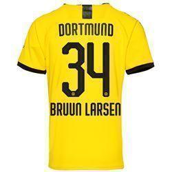 Bruun Larsen 34 Borussia Dortmund Home Soccer Jersey 2019-20 – Yellow