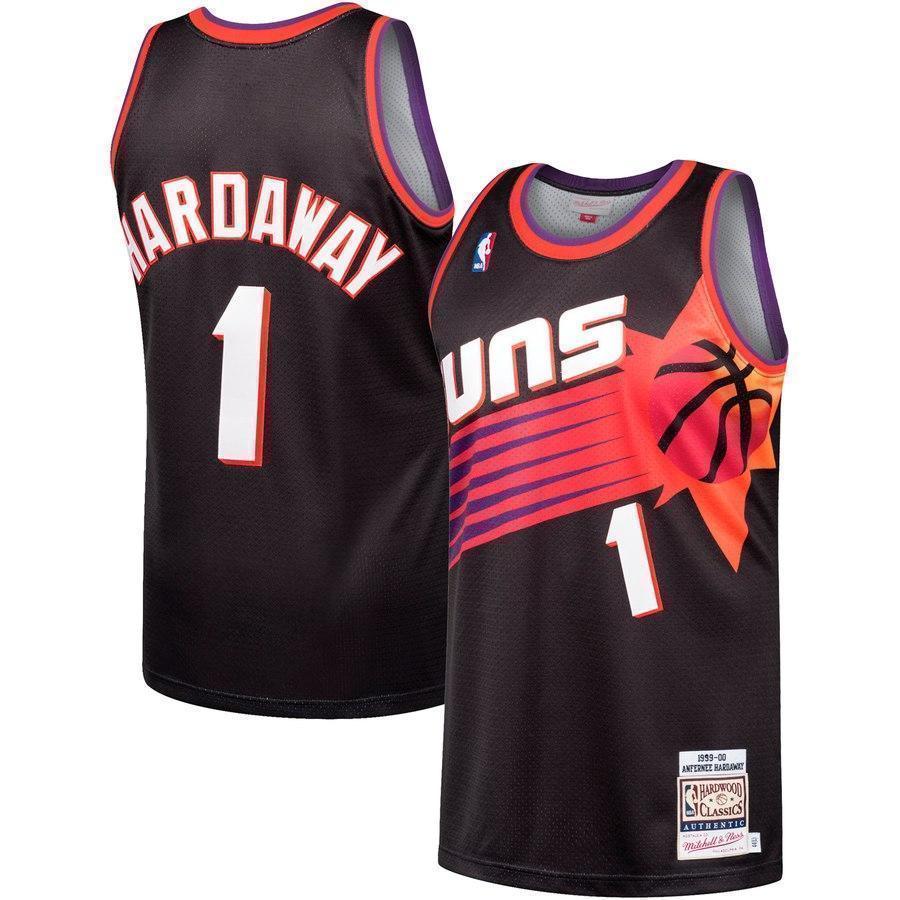 1-Anfernee Hardaway Phoenix Suns  1999-00 Hardwood Classics Jersey - Black