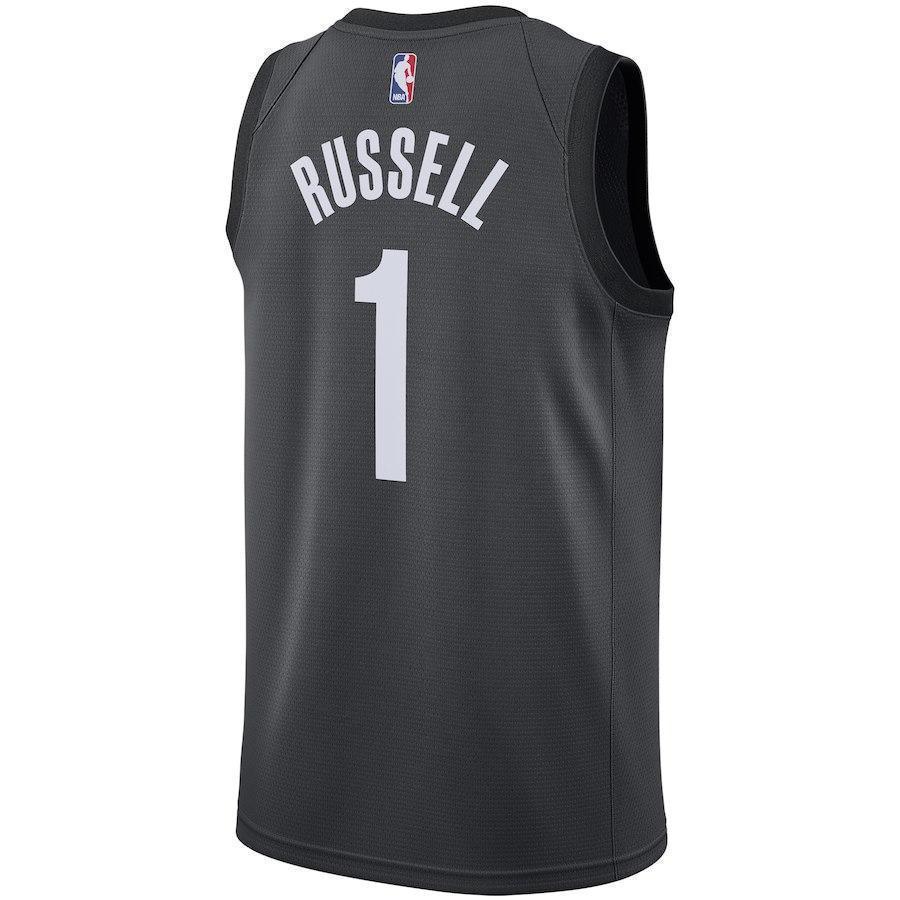 1-D'Angelo Russell Brooklyn Nets  Swingman Jersey - Statement Edition – Gray