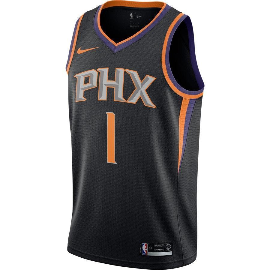 1-Devin Booker Phoenix Suns Swingman Jersey - Statement Edition – Black
