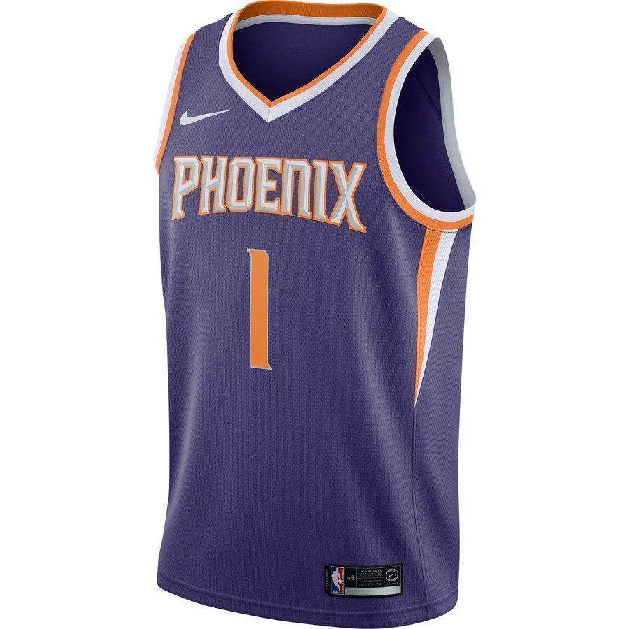 1-Devin Booker Phoenix Suns Swingman Jersey Purple - Icon Edition