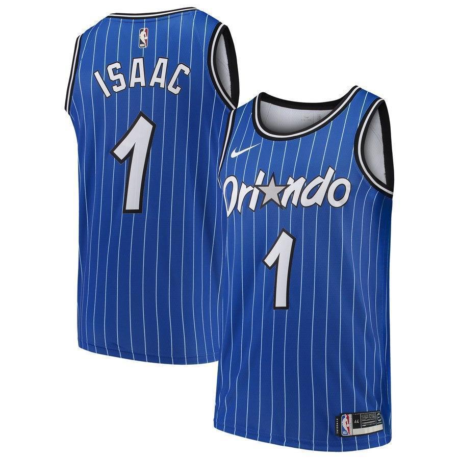 1-Jonathan Isaac Orlando Magic Hardwood Classics Swingman Jersey – Blue