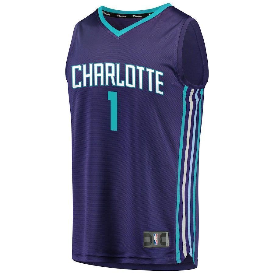 1-Malik Monk Charlotte Hornets  Jersey - Statement Edition - Purple