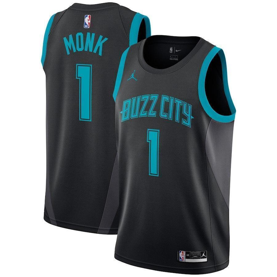 1-Malik Monk Charlotte Hornets  Swingman Jersey – City Edition – Black