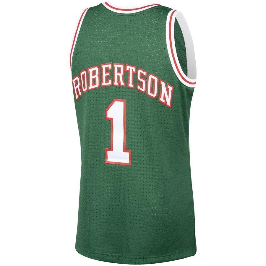 1-Oscar Robertson Milwaukee Bucks1971-72 Hardwood Classics Swingman Jersey – Hunter Green