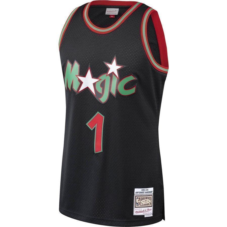 1-Penny Hardaway Orlando Magic Hardwood Classics Christmas Swingan Collection Jersey – Black