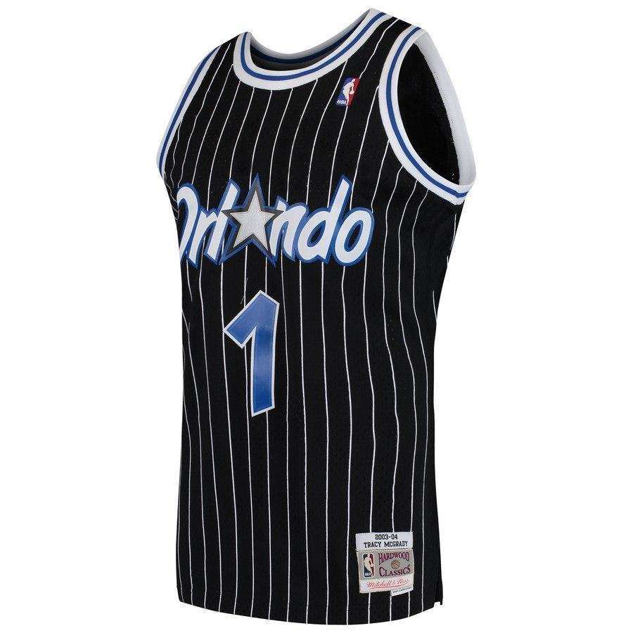 1-Tracy McGrady Orlando Magic 2003-04 Hardwood Classics Swingman Jersey – Black