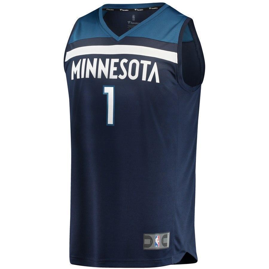 1-Tyus Jones Minnesota Timberwolves  Jersey Green - Icon Edition – Navy