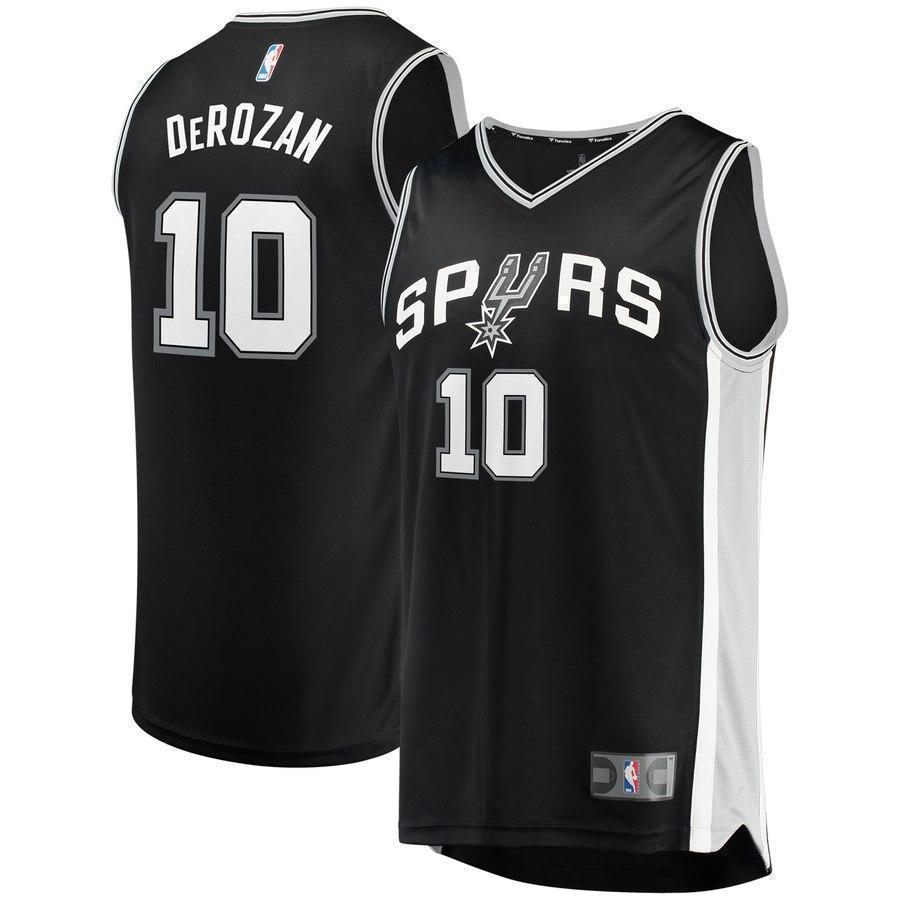 10-DeMar DeRozan San Antonio Spurs  Jersey - Icon Edition - Black