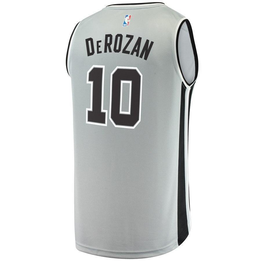 10-DeMar DeRozan San Antonio Spurs  Jersey - Statement Edition – Gray