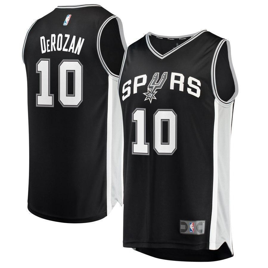 10-DeMar DeRozan San Antonio Spurs Jersey Black - Icon Edition
