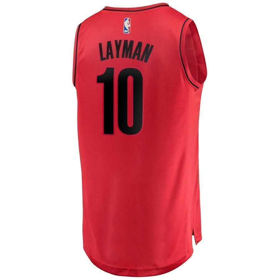 10-Jake Layman Portland Trail Blazers  Jersey - Statement Edition - Red
