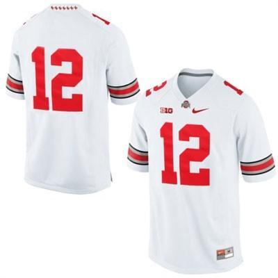 #12 Ohio State Buckeyes Nike Football Jersey - White