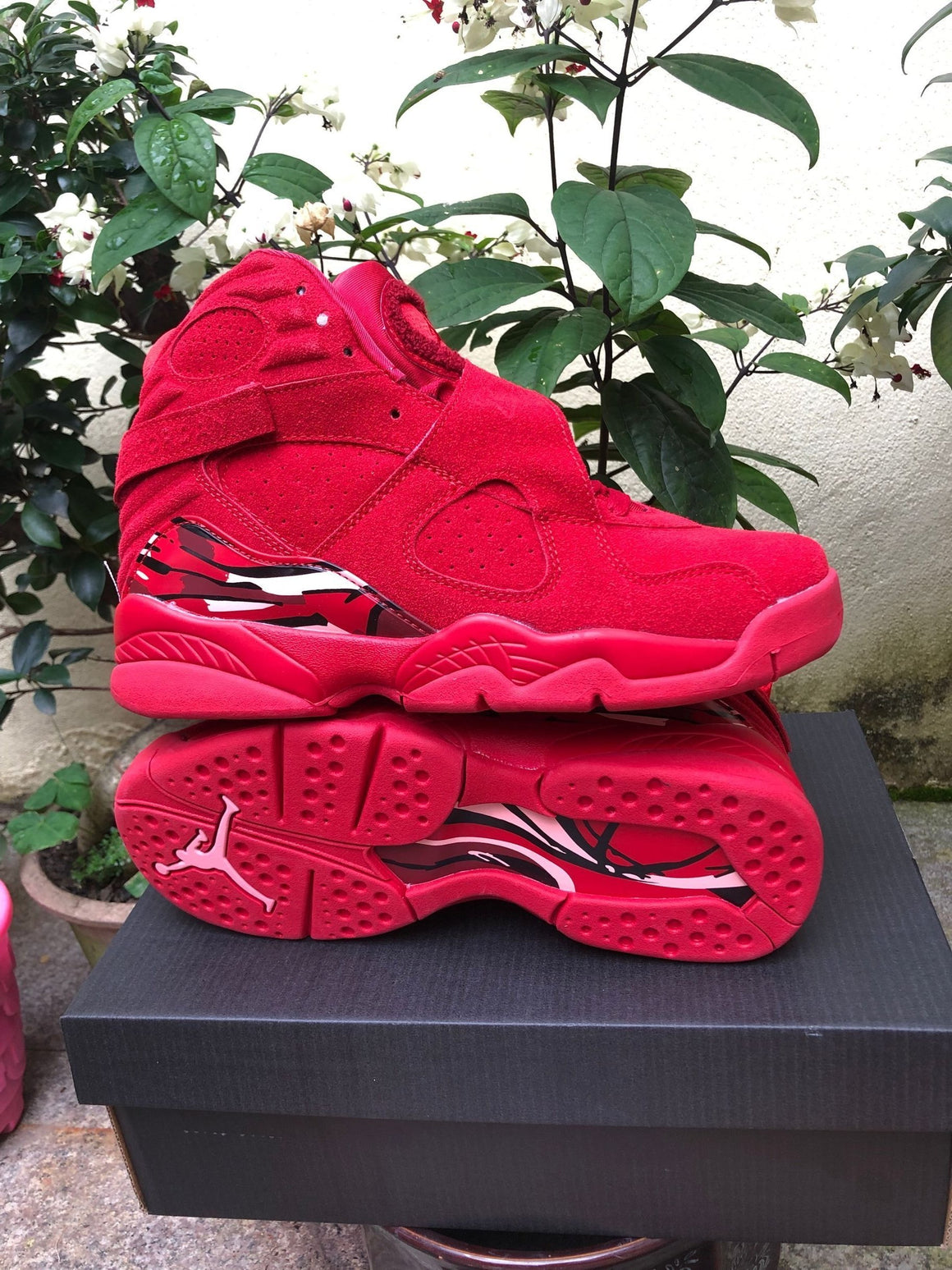 Nike Jordan 8 Engraved RED Men's Sneakers