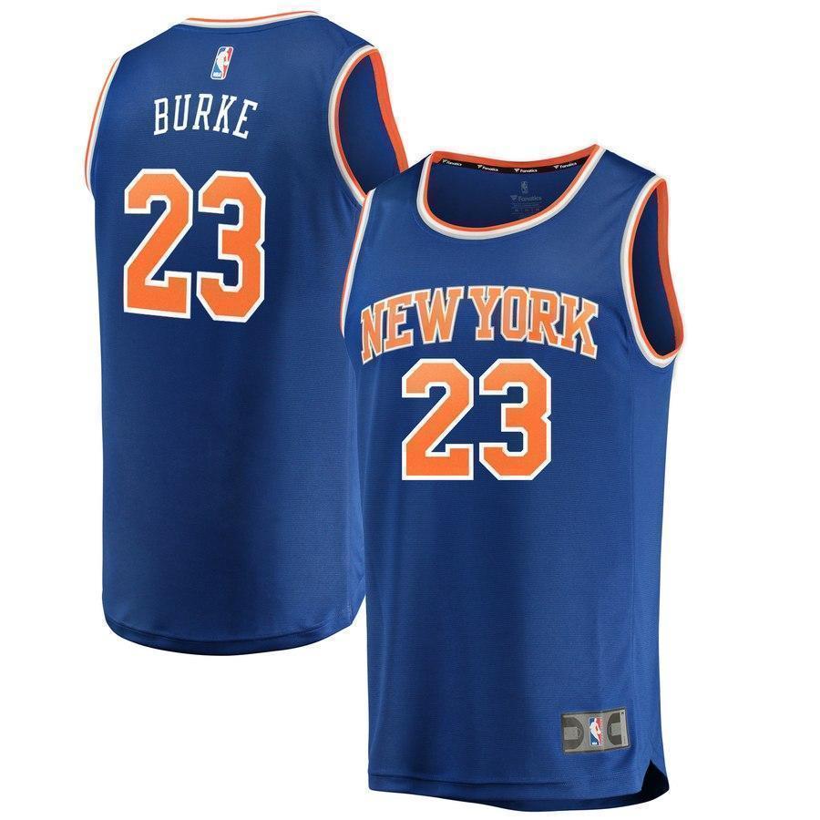 23-Trey Burke New York Knicks  Jersey Blue - Icon Edition