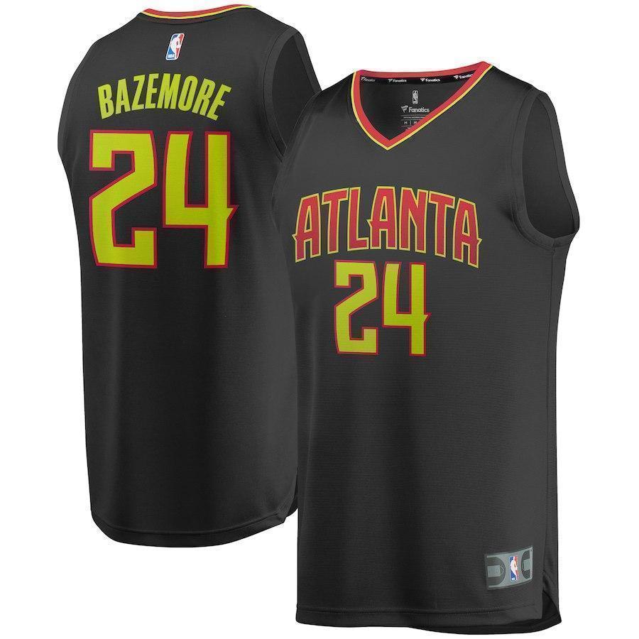 24-Kent Bazemore Atlanta Hawks  Jersey Black