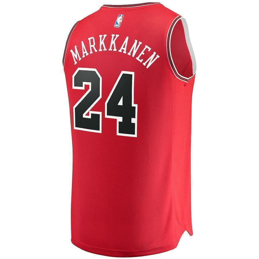 24-Lauri Markkanen Chicago Bulls  Jersey Red - Icon Edition
