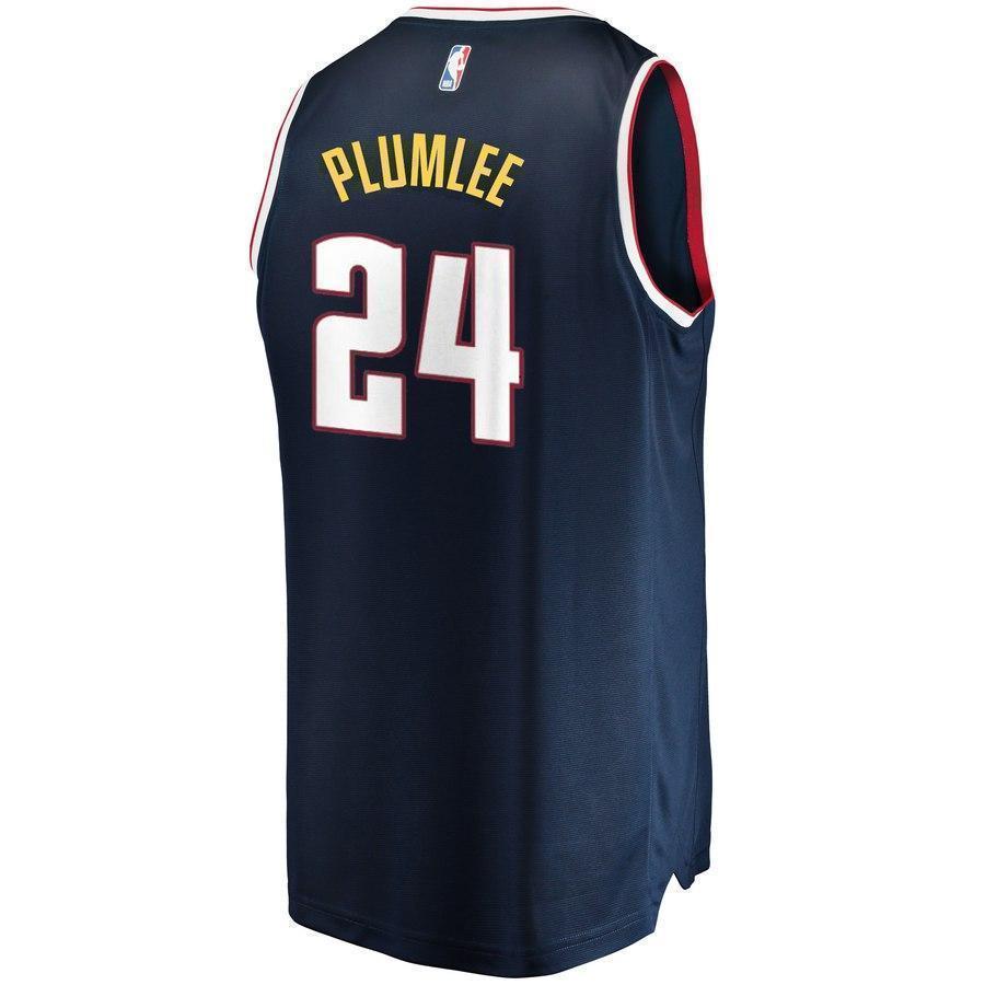 24-Mason Plumlee Denver Nuggets Jersey - Icon Edition - Blue