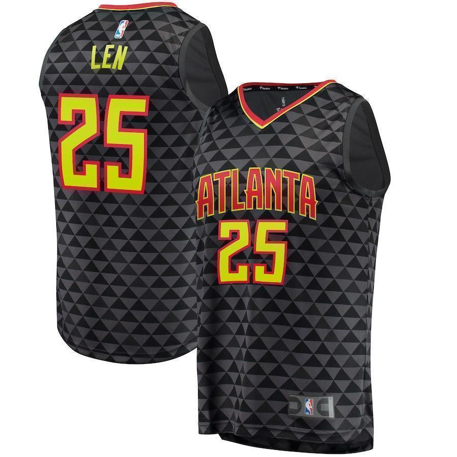 25-Alex Len Atlanta Hawks  Jersey - Icon Edition - Black