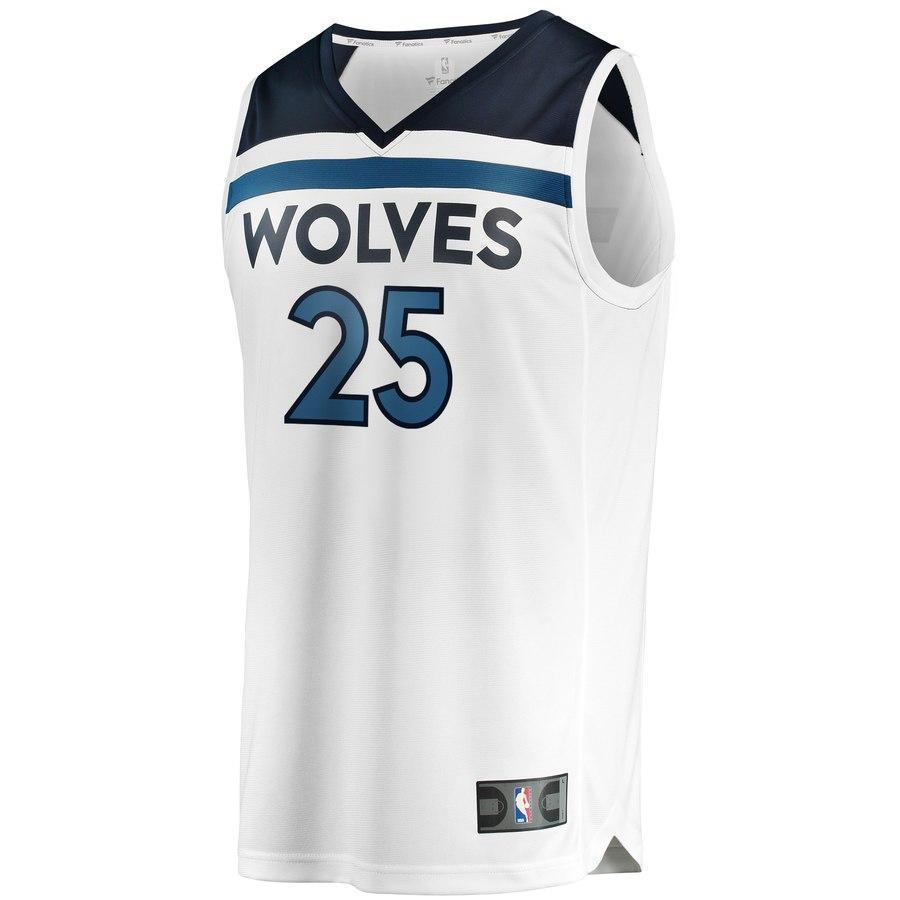 25-Derrick Rose Minnesota Timberwolves  Jersey- Association Edition – White