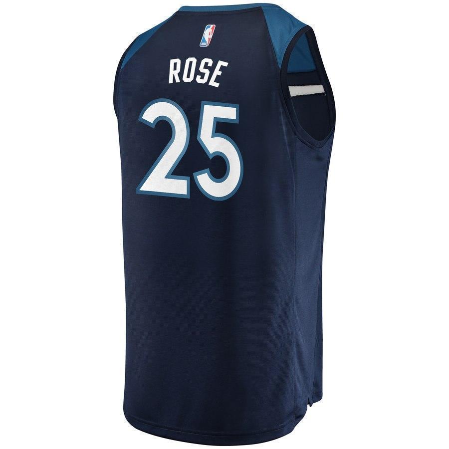25-Derrick Rose Minnesota Timberwolves  Jersey - Icon Edition - Navy