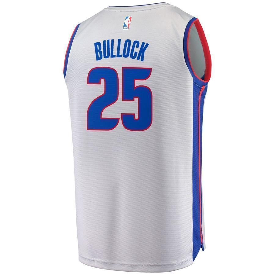25-Reggie Bullock Detroit Pistons Jersey Gray - Statement Edition