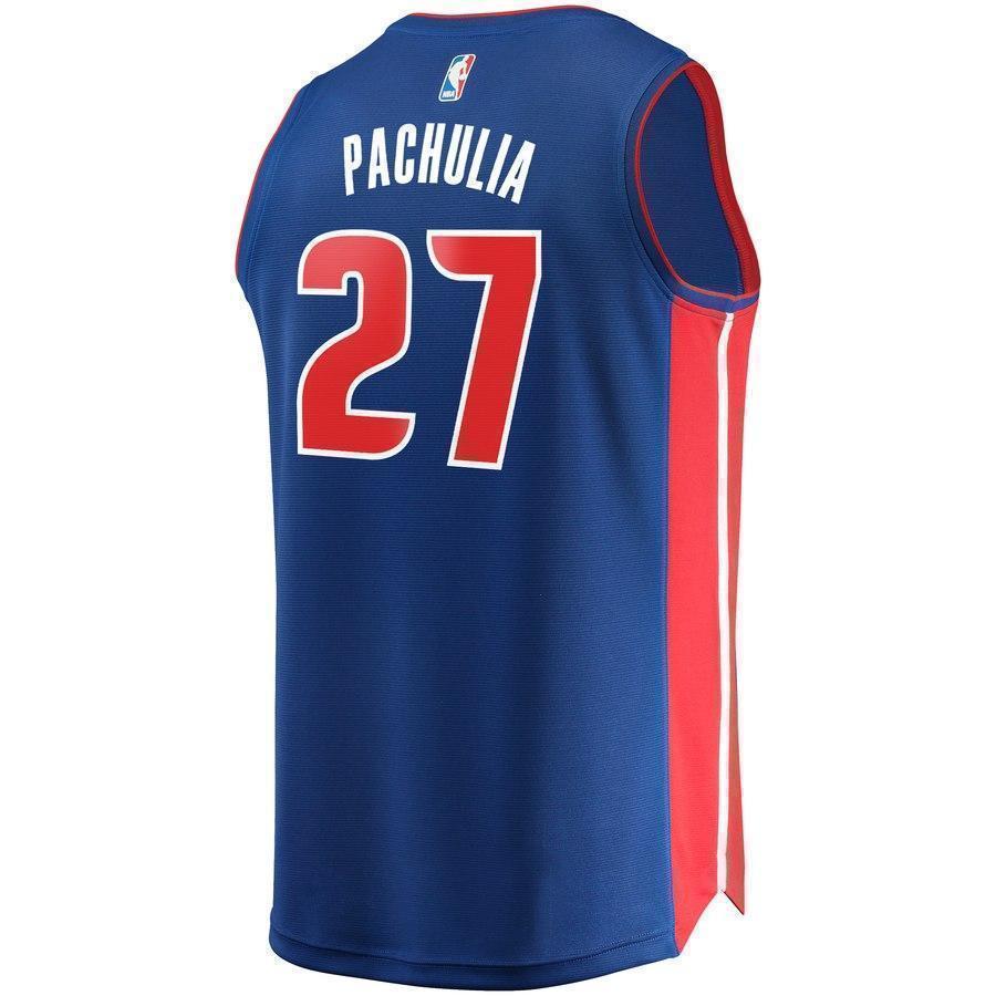 27-Zaza Pachulia Detroit Pistons Jersey - Icon Edition - Blue