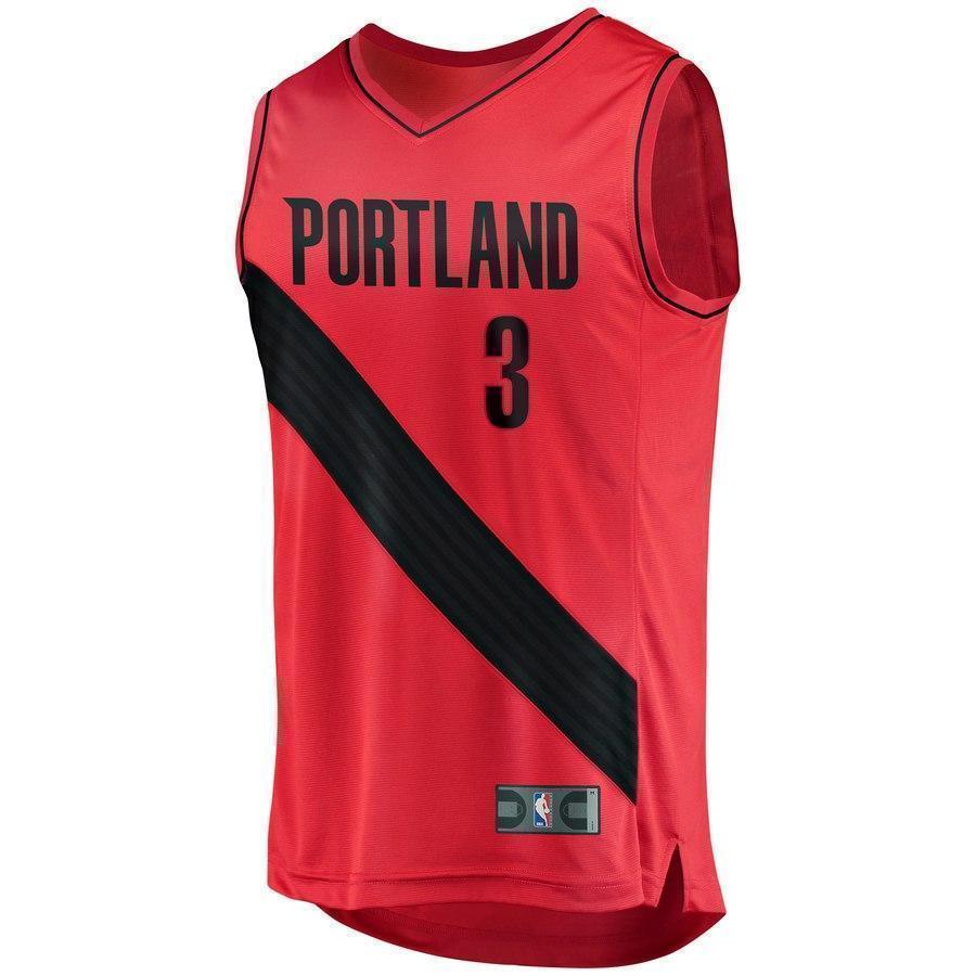 3-C.J. McCollum Portland Trail Blazers  Jersey - Statement Edition - Red