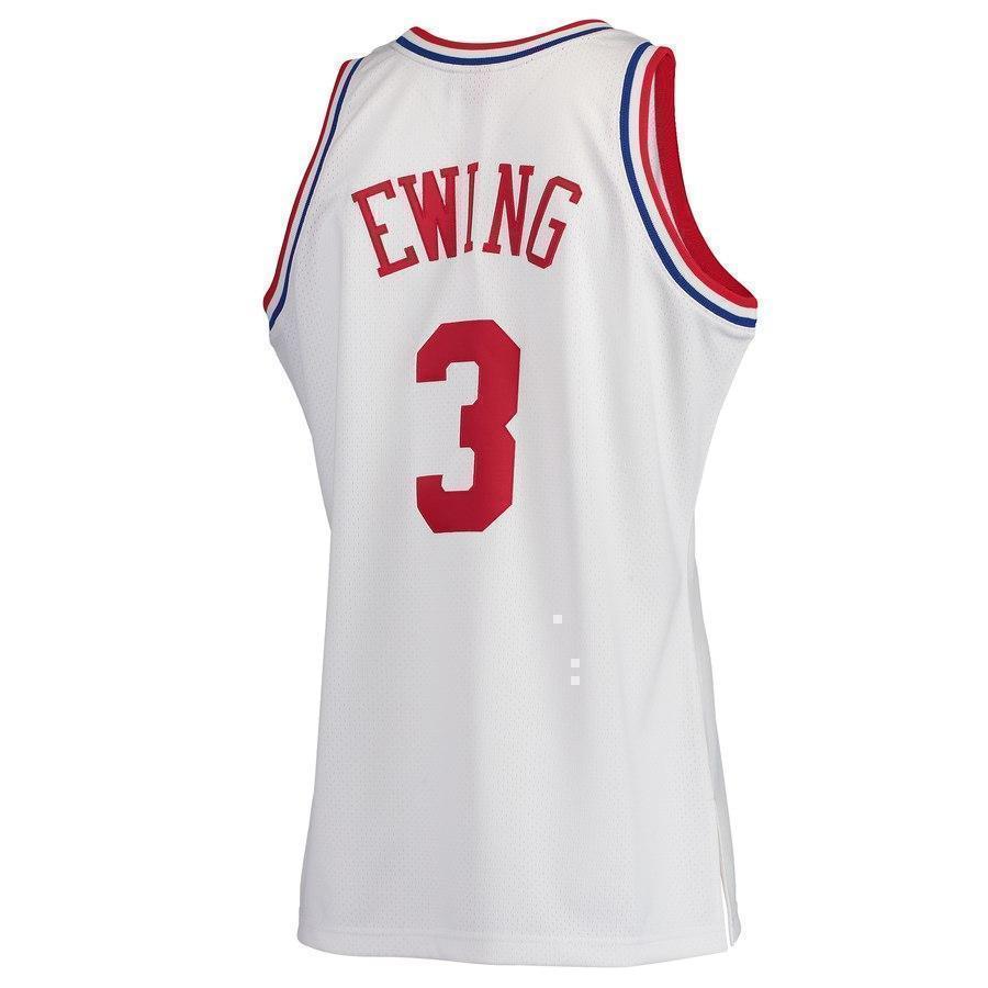 3-Patrick Ewing New York KnicksHardwood Classics 1991 All-Star  - White