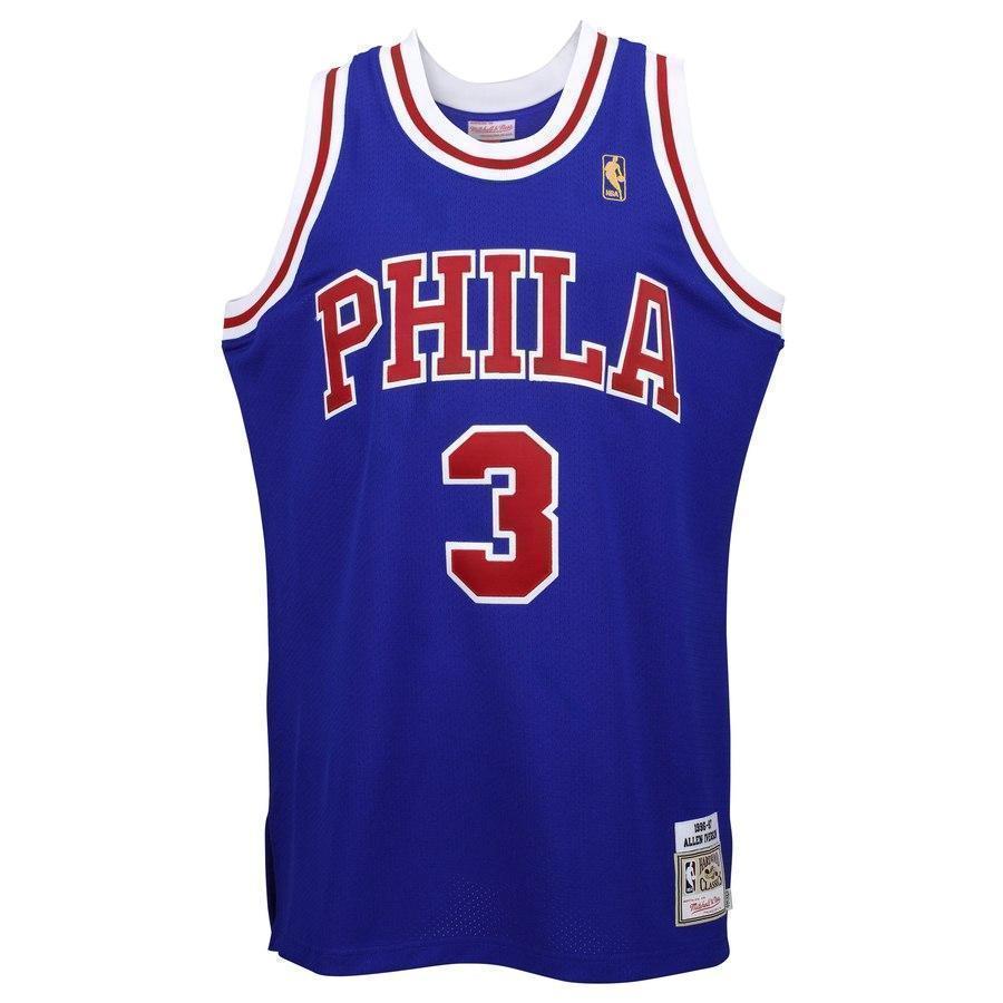 3- Philadelphia 76ers  Allen Iverson '96-'97 Hardwood Classics 50 Year Anniversary Throwback Premium Jersey