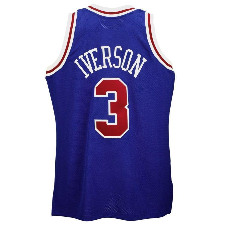 3- Philadelphia 76ers  Allen Iverson '96-'97 Hardwood Classics 50 Year Anniversary Throwback Premium Jersey