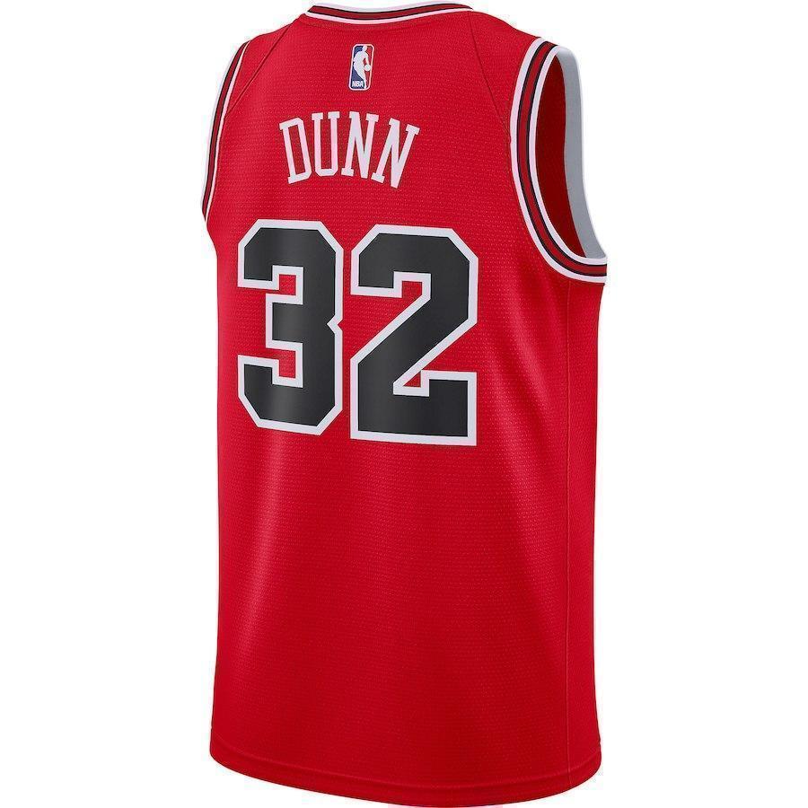32-Kris Dunn Chicago Bulls  Swingman Jersey - Icon Edition – Red