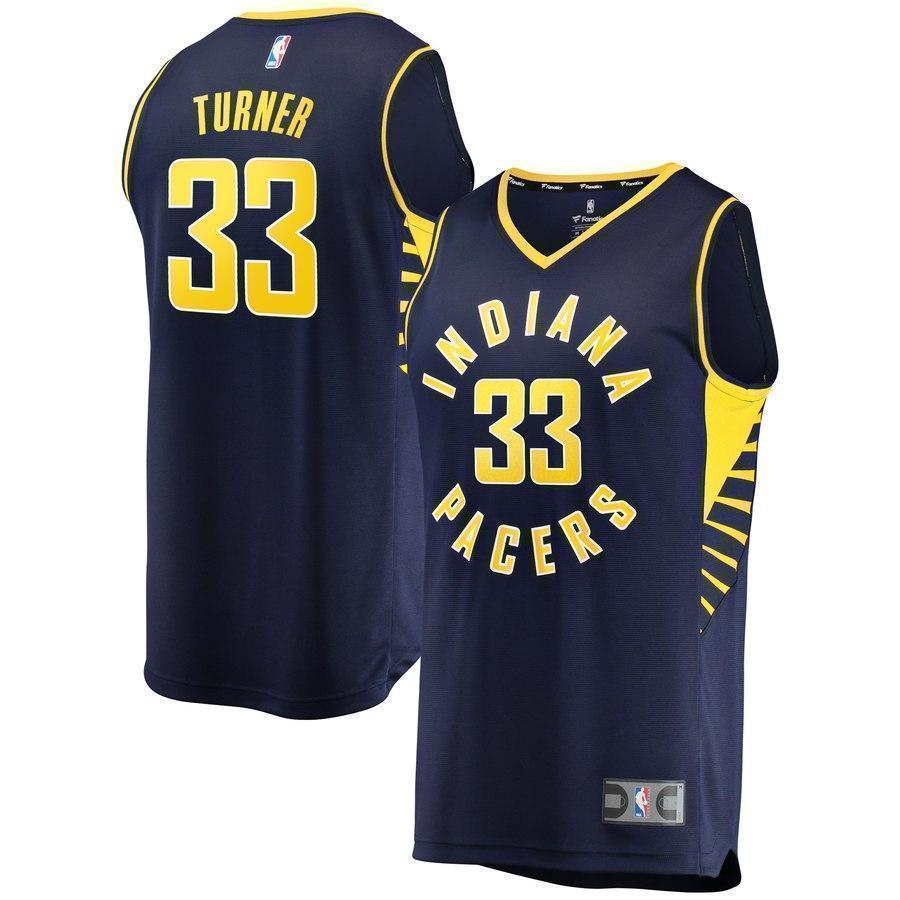 33-Myles Turner Indiana Pacers Jersey Navy - Icon Edition