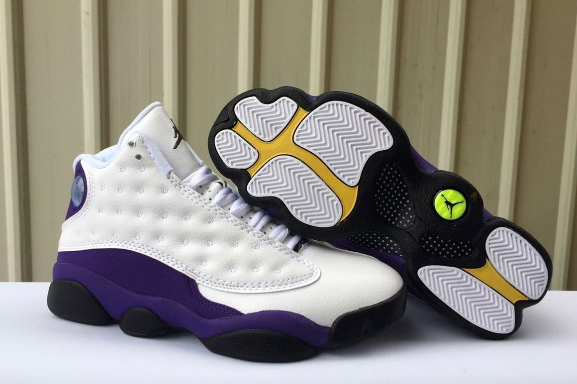 Nike Jordan 13 Lakers Color Matching White Purple