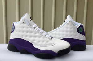 Nike Jordan 13 Lakers Color Matching White Purple