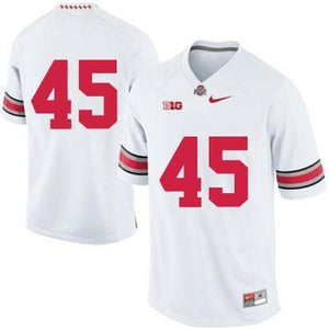 #45 Ohio State Buckeyes Nike Football Jersey - White