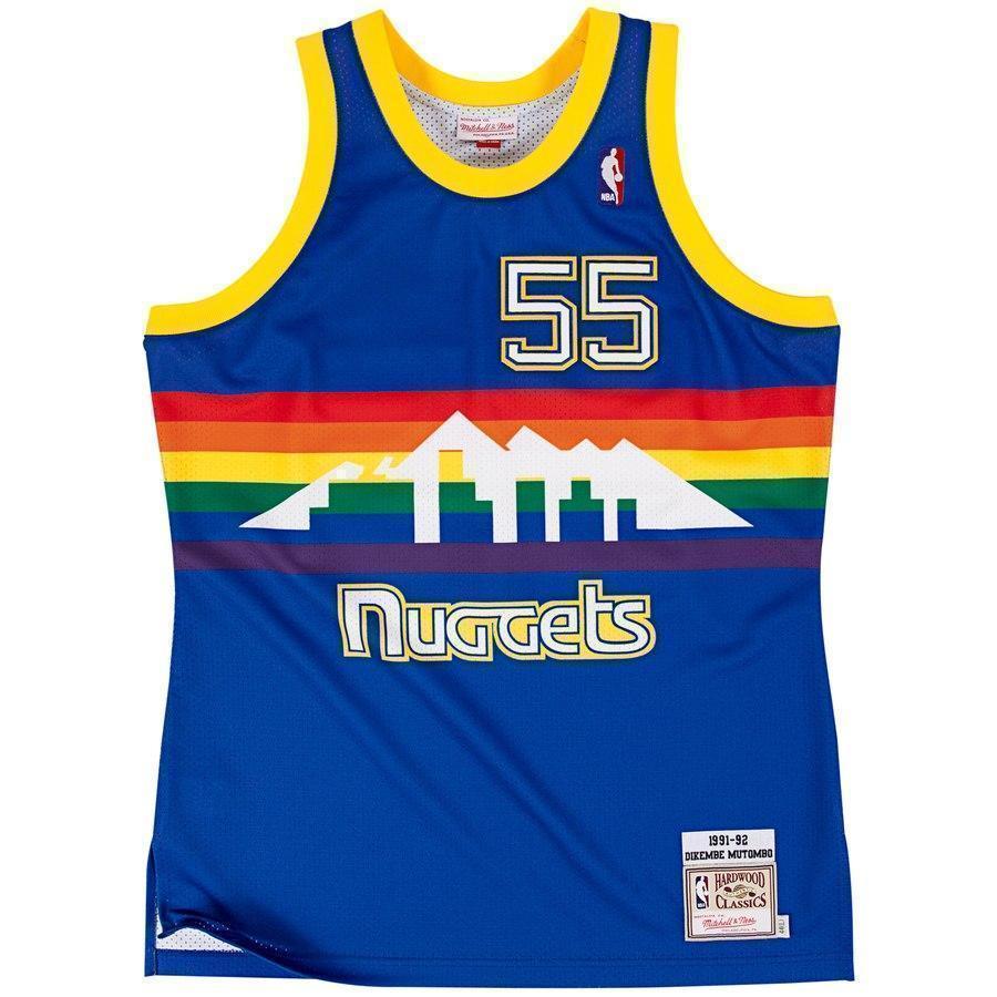 55-Dikembe Mutombo Denver Nuggets  Basketball Jersey - Navy Blue