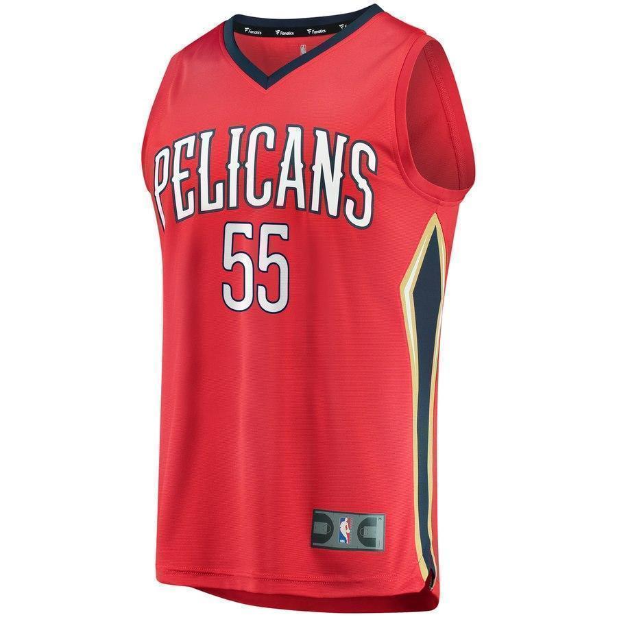 55-E'Twaun Moore New Orleans Pelicans  Jersey Red - Statement Edition