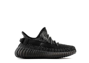 Yeezy 350  Black Reflective Sneakers