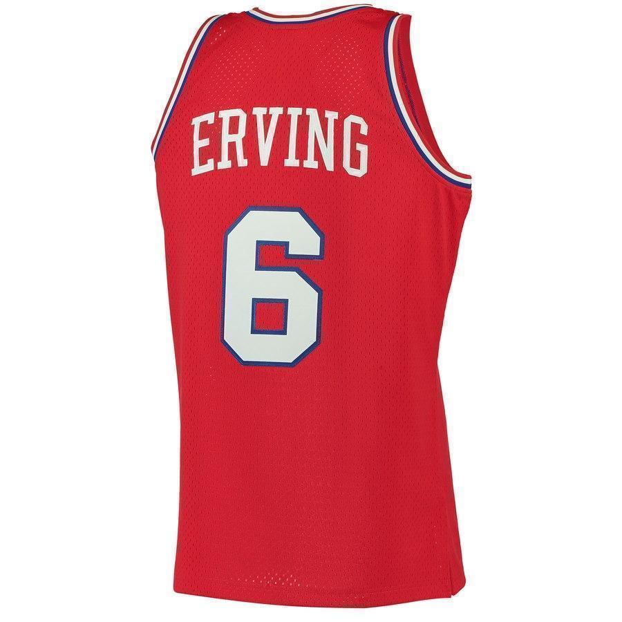 6-Julius Erving Philadelphia 76ers  1982-83 Hardwood Classics Swingman Jersey - Red
