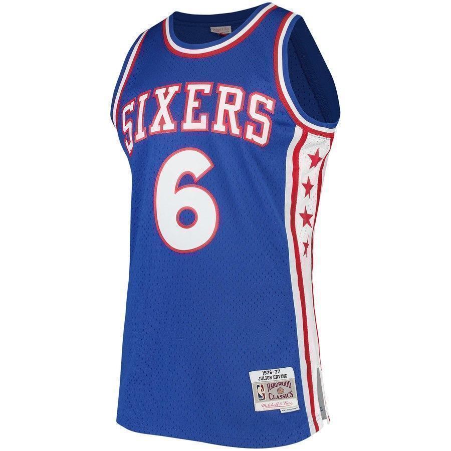 6-Julius Erving Philadelphia 76ers Hardwood Classics Swingman Jersey - Royal