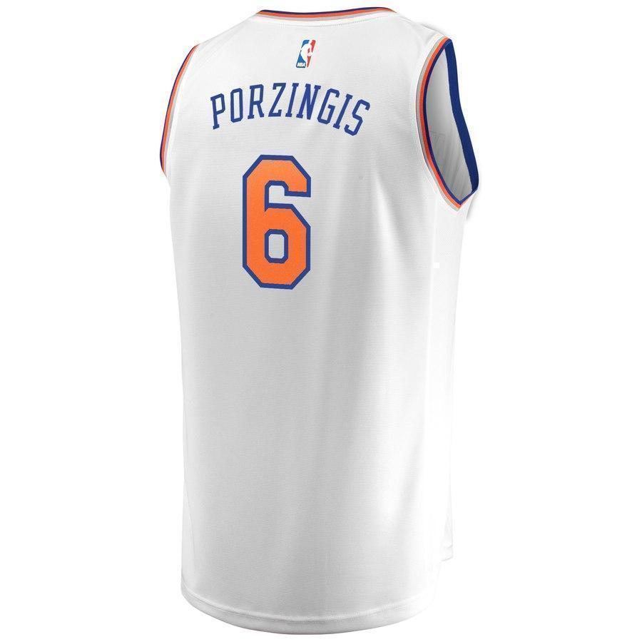 6-Kristaps Porzingis New York Knicks Jersey White - Association Edition