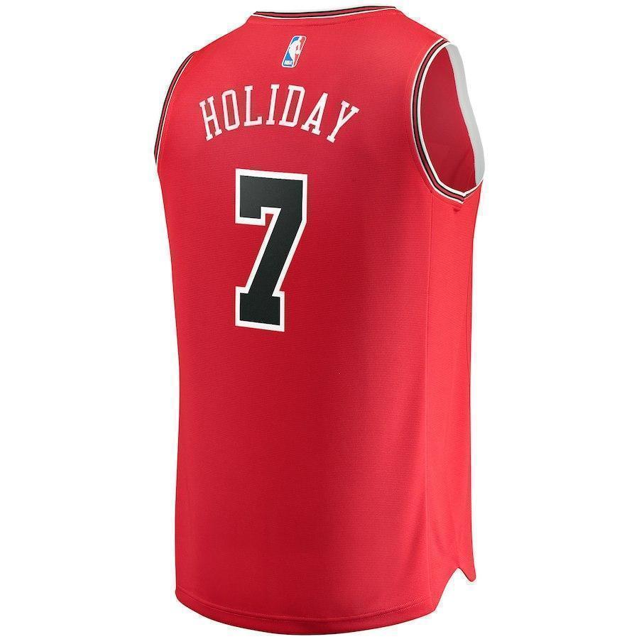 7-Justin Holiday Chicago Bulls Jersey Red - Icon Edition