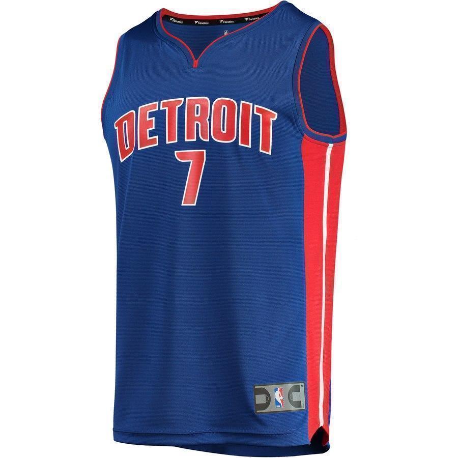 7-Stanley Johnson Detroit Pistons Jersey - Icon Edition – Blue