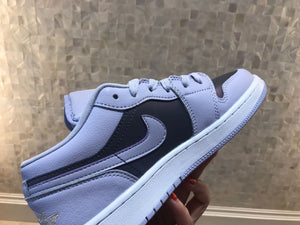 Air Jordan 1 Head Layer Low to Help The Light Purple Women's Shoes