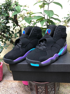 Nike AIR Jordan 8 Men's Sneakers Black Purple