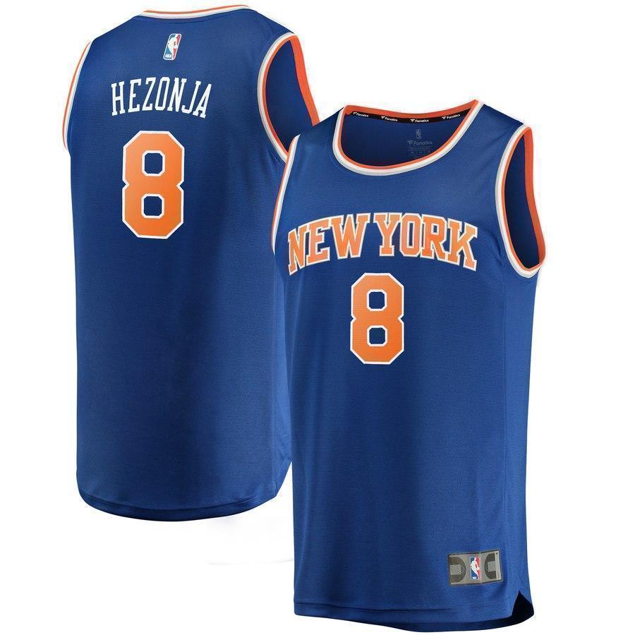 8-Mario Hezonja New York Knicks  Jersey - Icon Edition - Blue
