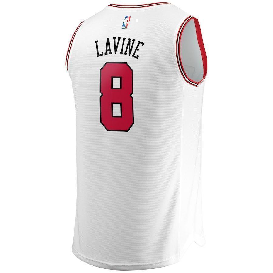 8-Zach LaVine Chicago Bulls Jersey – Association Edition – White