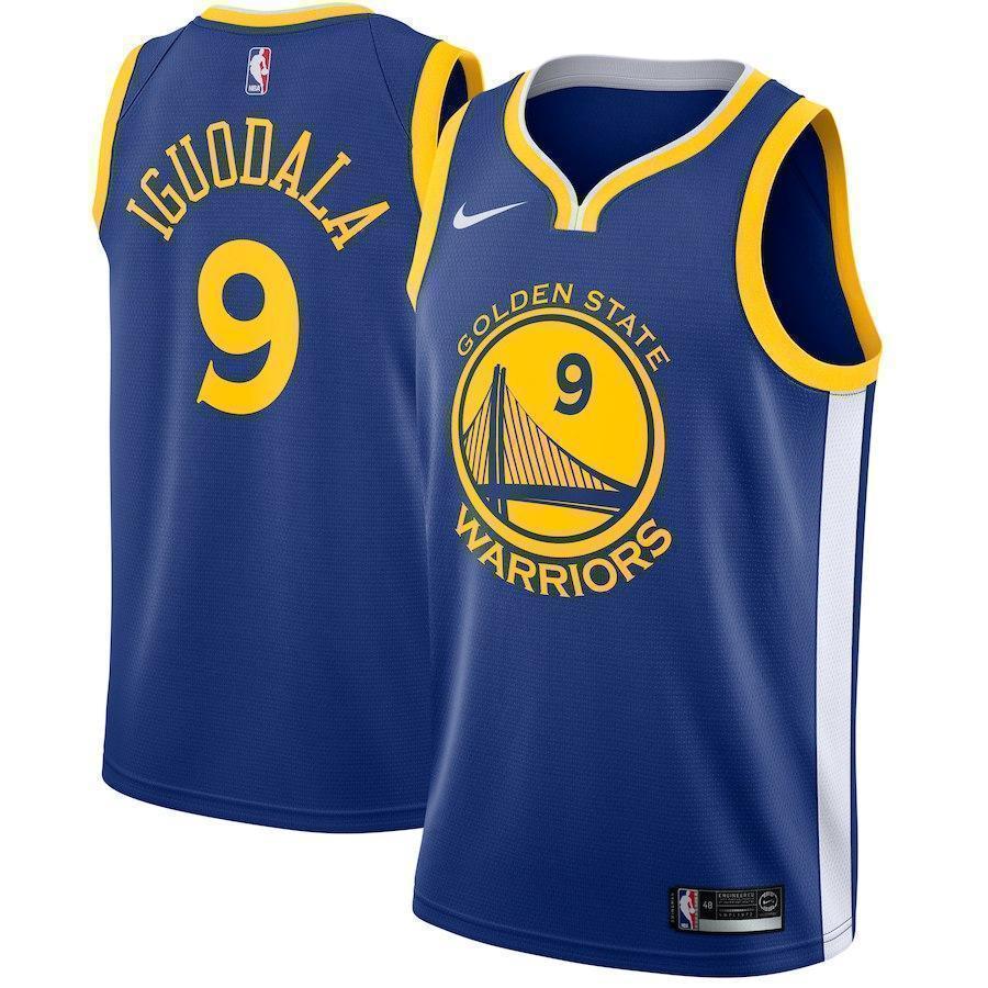 9-Andre Iguodala Golden State Warriors Swingman Jersey Blue - Icon Edition
