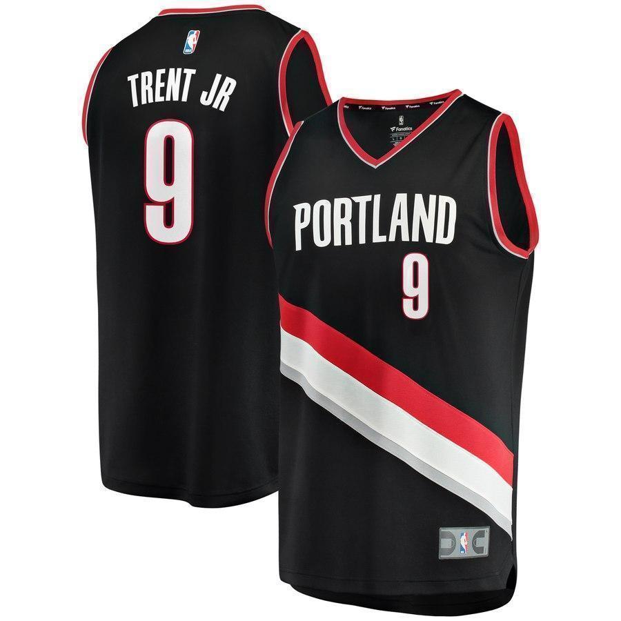 9-Gary Trent Jr. Portland Trail Blazers  Jersey - Icon Edition - Black